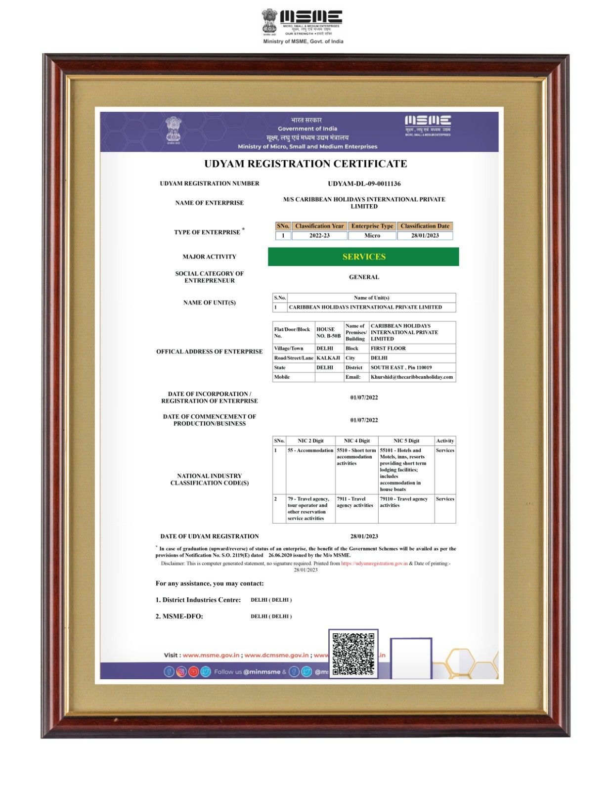 certificate